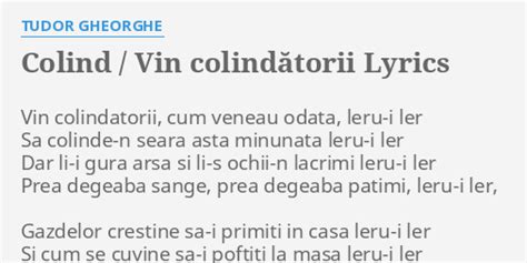 vin colindatorii tudor gheorghe|Tudor Gheorghe Vin Colindătorii .